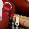 Burberry Crest Grommet Leather Tote Bag WV6688