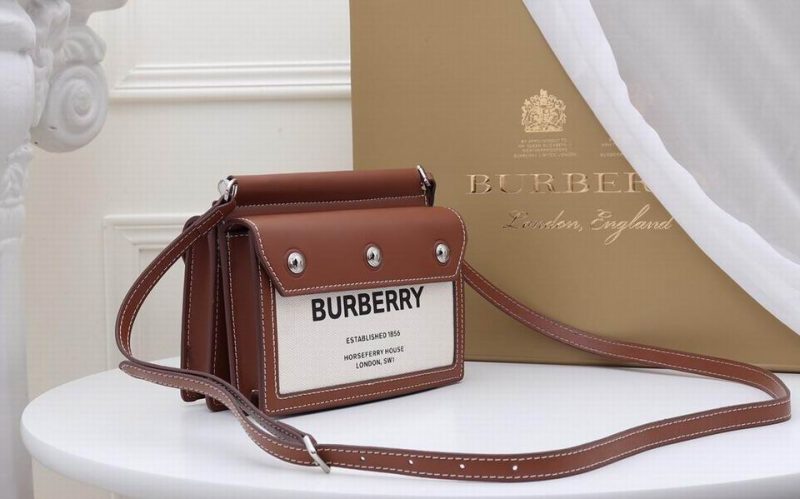 Burberry Mini Topstiched Leather Pocket Bag TT8325