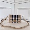 Burberry Women Medium Check Canvas and Leather TB Bag BO211223
