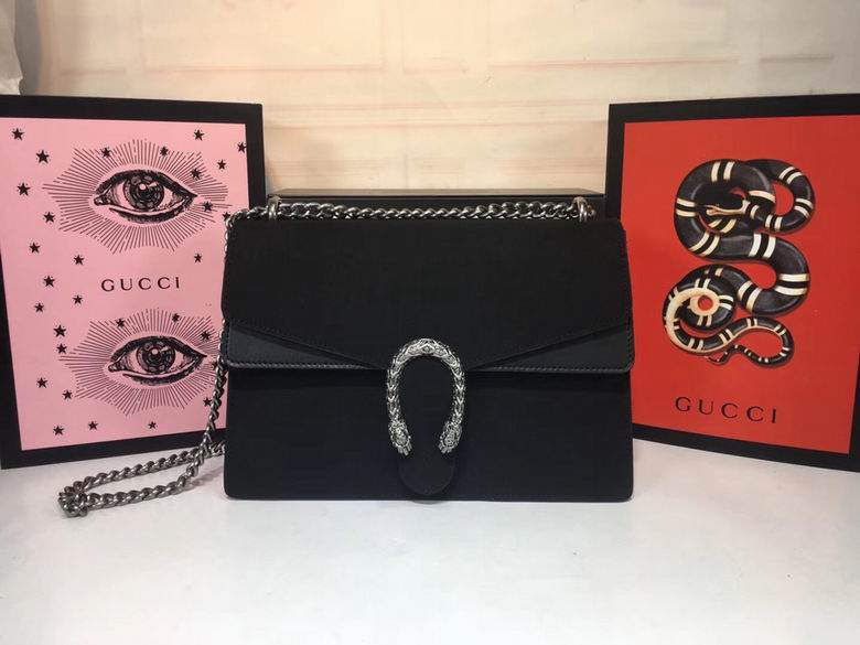 Gucci Black Velvet Dionysus Super Mini Chain Bag WD403348