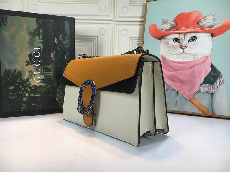 Gucci Dionysus Small Leather Orange White Shoulder Bag WD400249