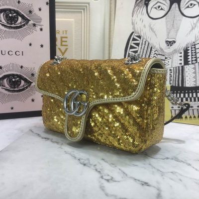 Gucci GG Marmont Mini Sequin Shoulder Bag WD446744
