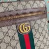 Gucci Stripes Canvas Leather Shoulder Bag WD547926