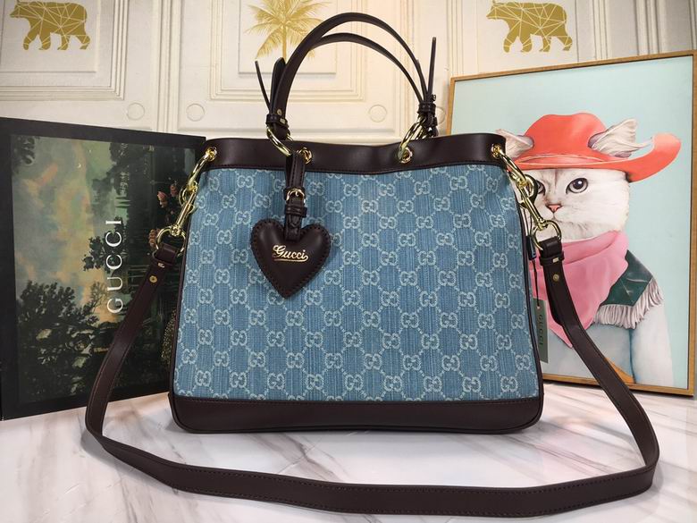 Gucci Valentine GG Denim Top Handle Bag WD6886