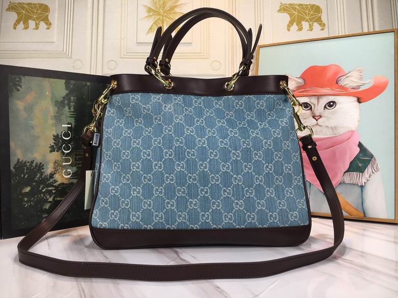 Gucci Valentine GG Denim Top Handle Bag WD6886