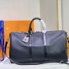 LV Epi Leather Noir Keepall Travel Bag SSM334