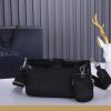 Prada Pocket Nylon Brushed Leather Bag WM1BD29