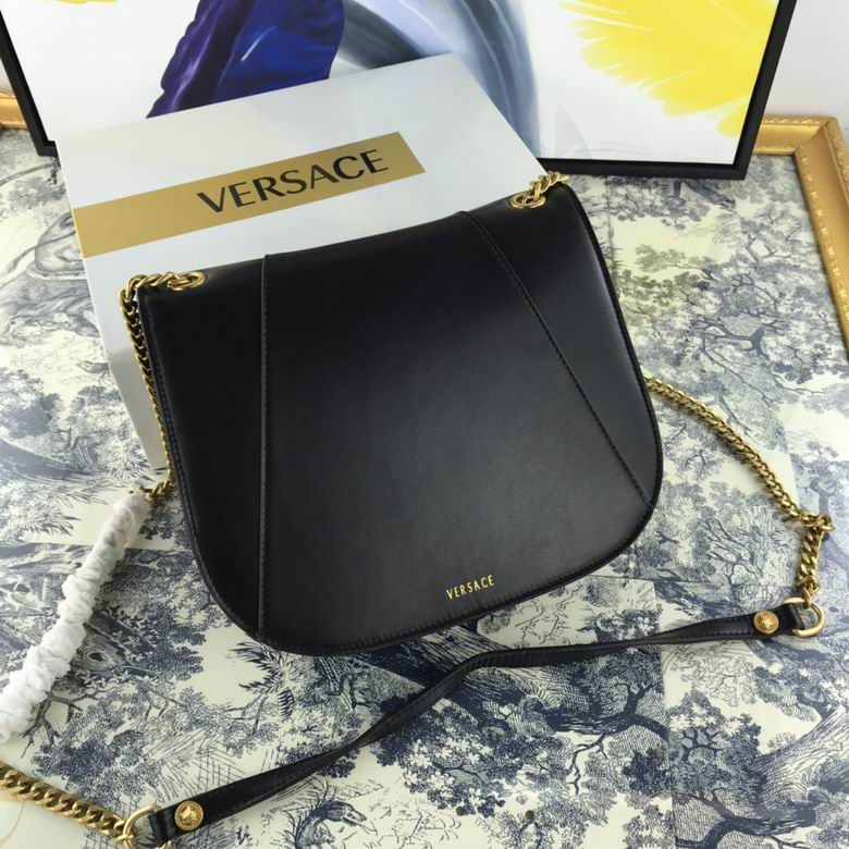 Versace Virtus Convertible Leather Bag WWDBFG983