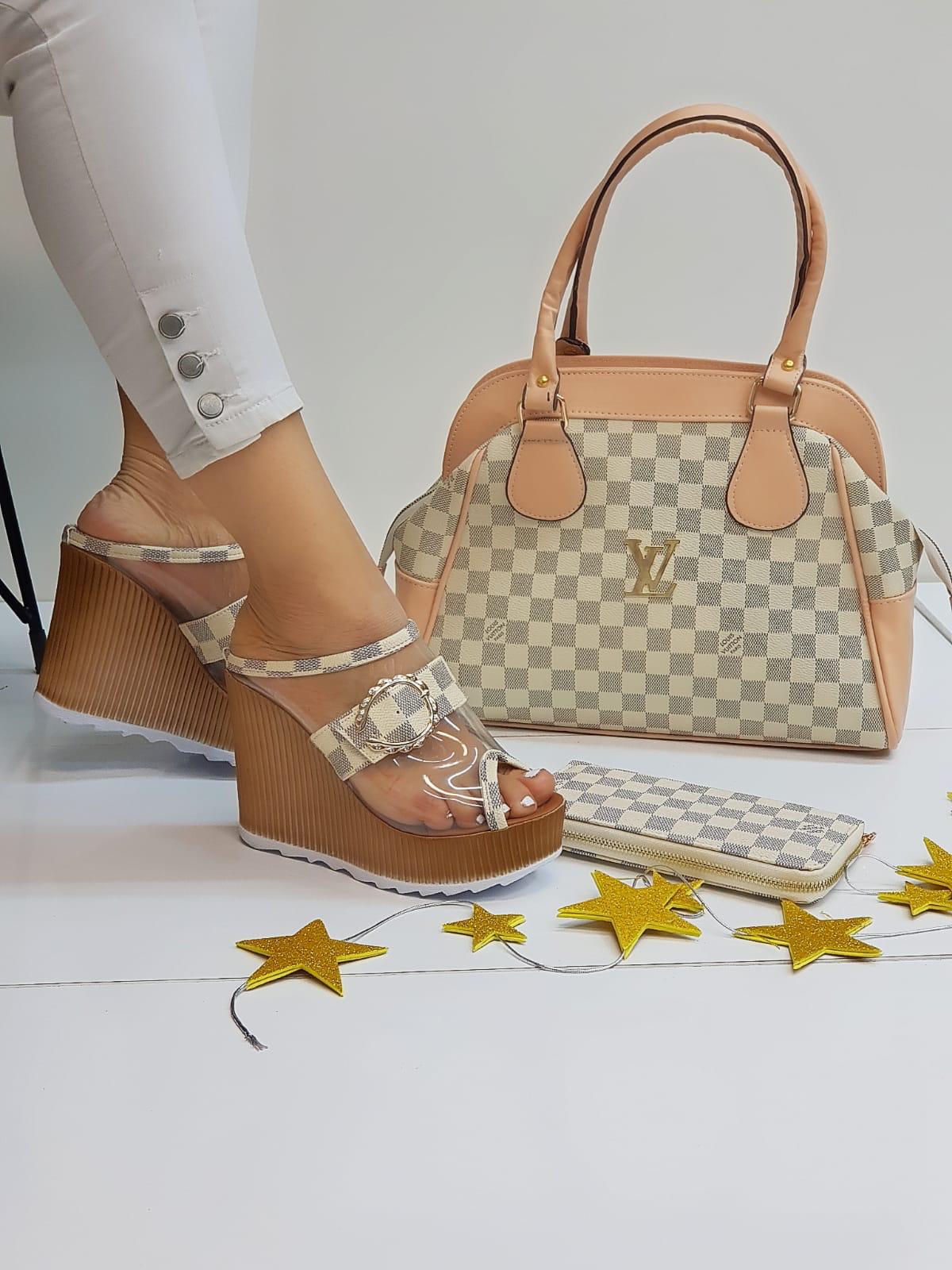 LV Wedges and Bag Set WS21