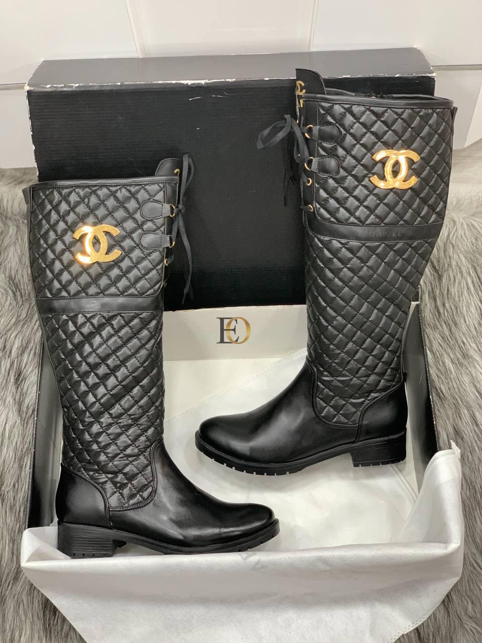 Chanel KN Lace Boots